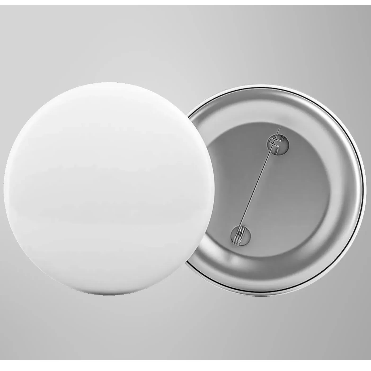 Customizable Blank Round Pin Buttons