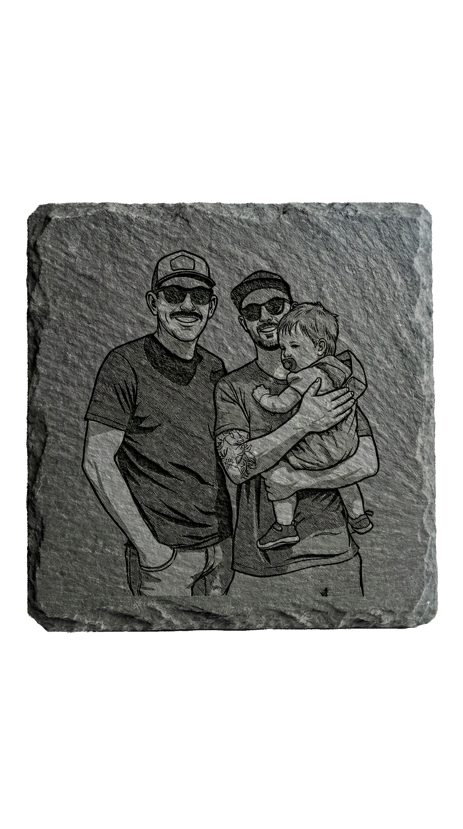 Personalized Laser Engraved Slate Coasters