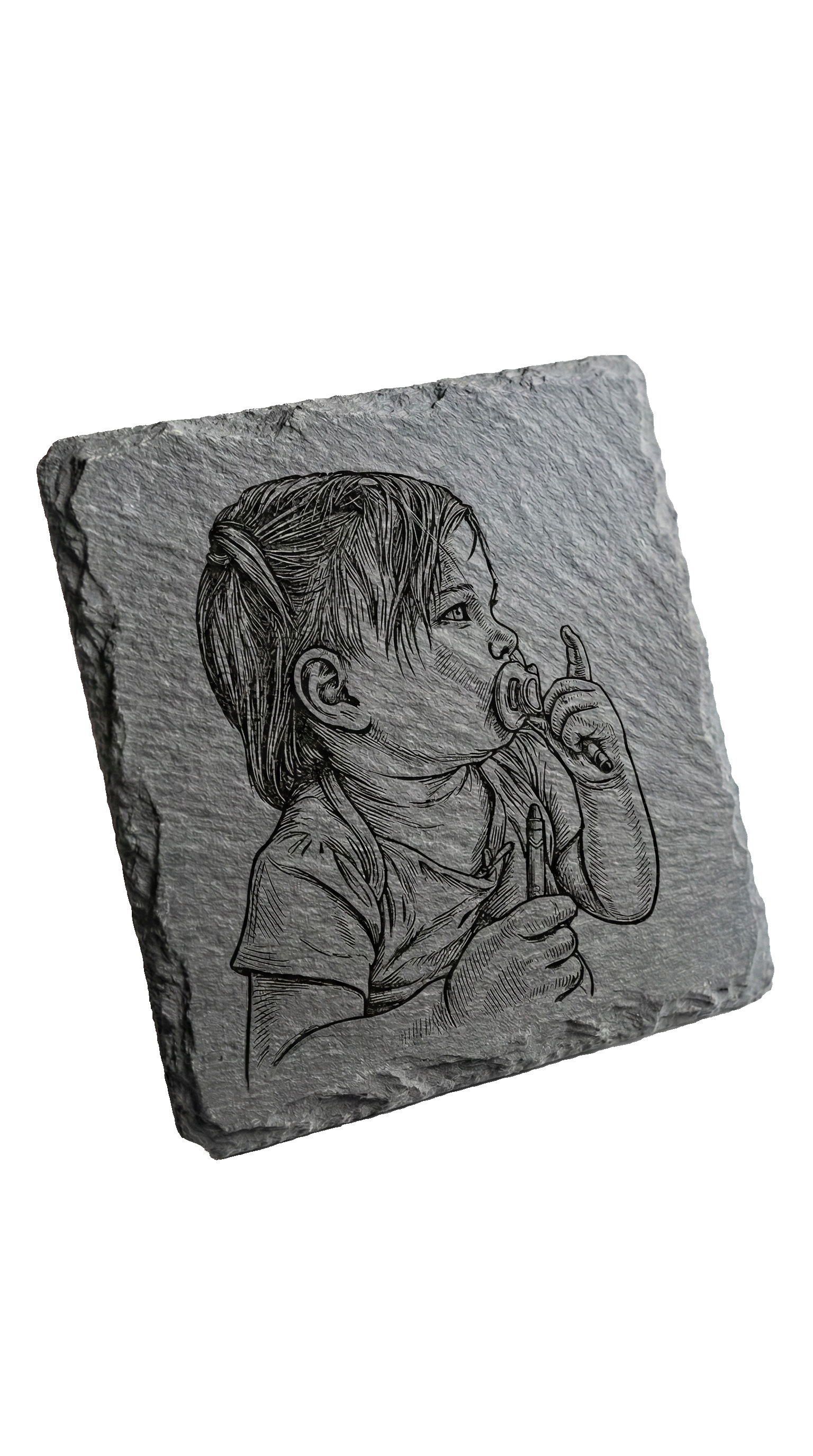 Personalized Laser Engraved Slate Coasters