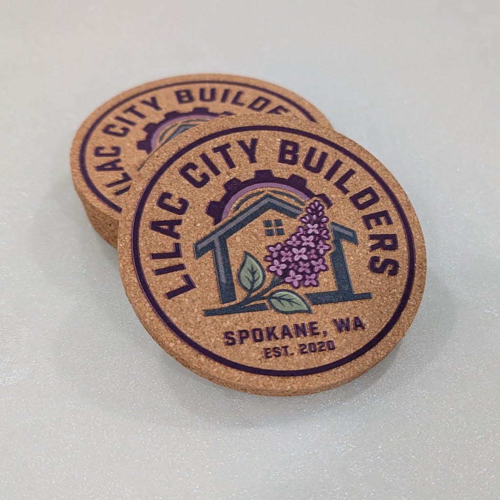 Custom DTF color print coasters with business logo